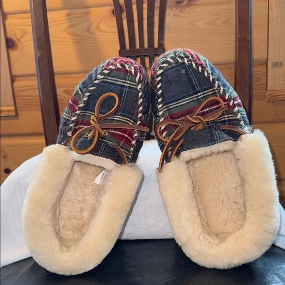 LLBean Women's Wicked Good Moccasins, Plaid - Picture 4 of 9